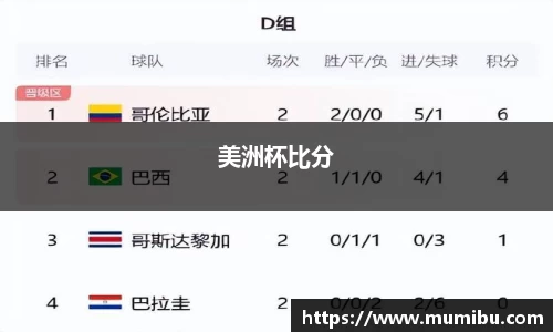 美洲杯比分