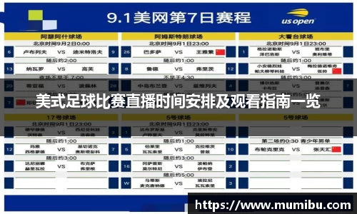 美式足球比赛直播时间安排及观看指南一览