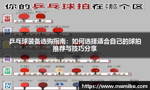 乒乓球装备选购指南：如何选择适合自己的球拍推荐与技巧分享