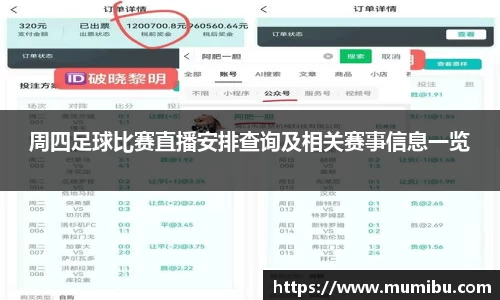 周四足球比赛直播安排查询及相关赛事信息一览